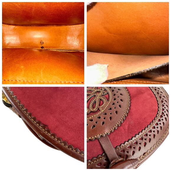 Loewe Vintage Anagram Sevilla Suede Leather Shoulder Bag - Picture 11 of 11